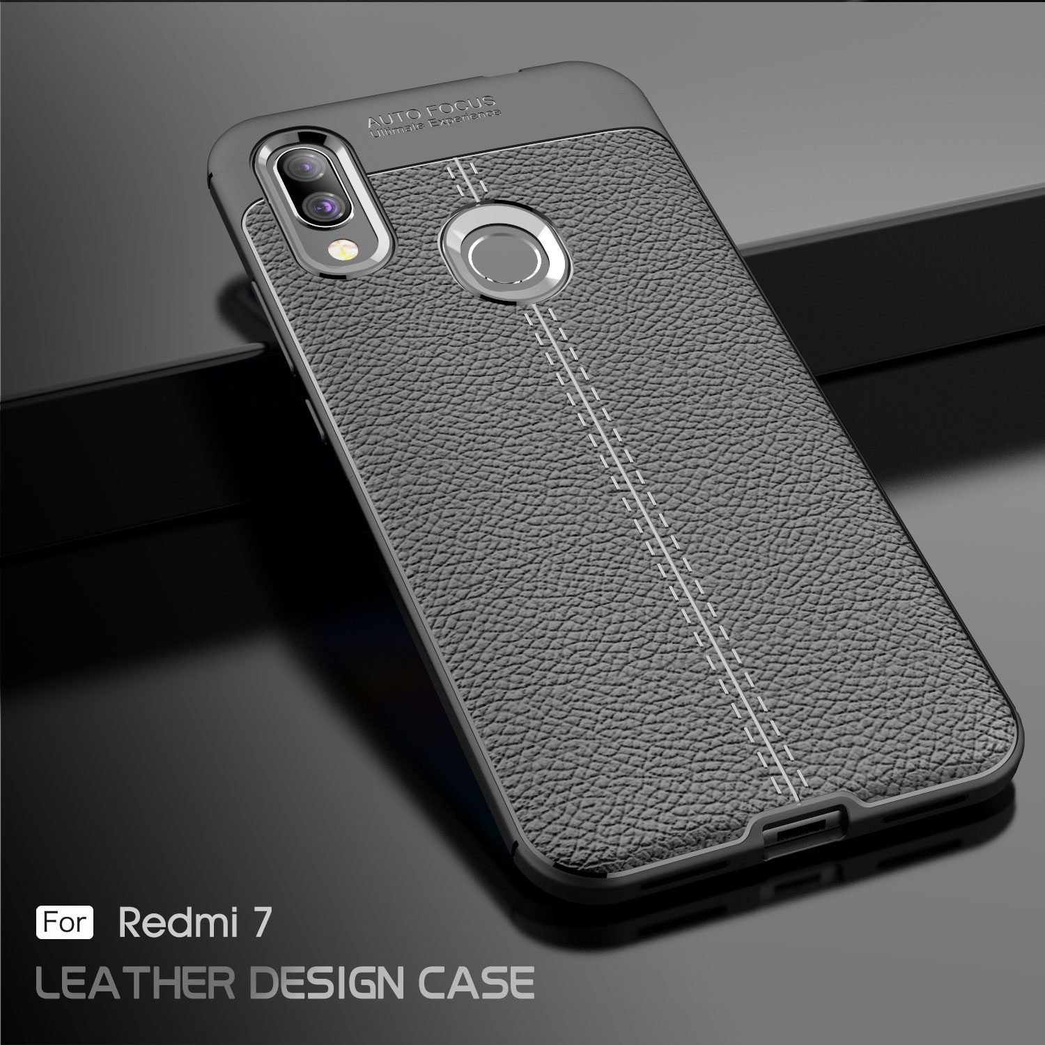 Bakeey-Anti-fingerprint-Litchi-Silicone-Soft-Protective-Case-for-Xiaomi-Redmi-7-Redmi-Y3-Non-origina-1470210-8