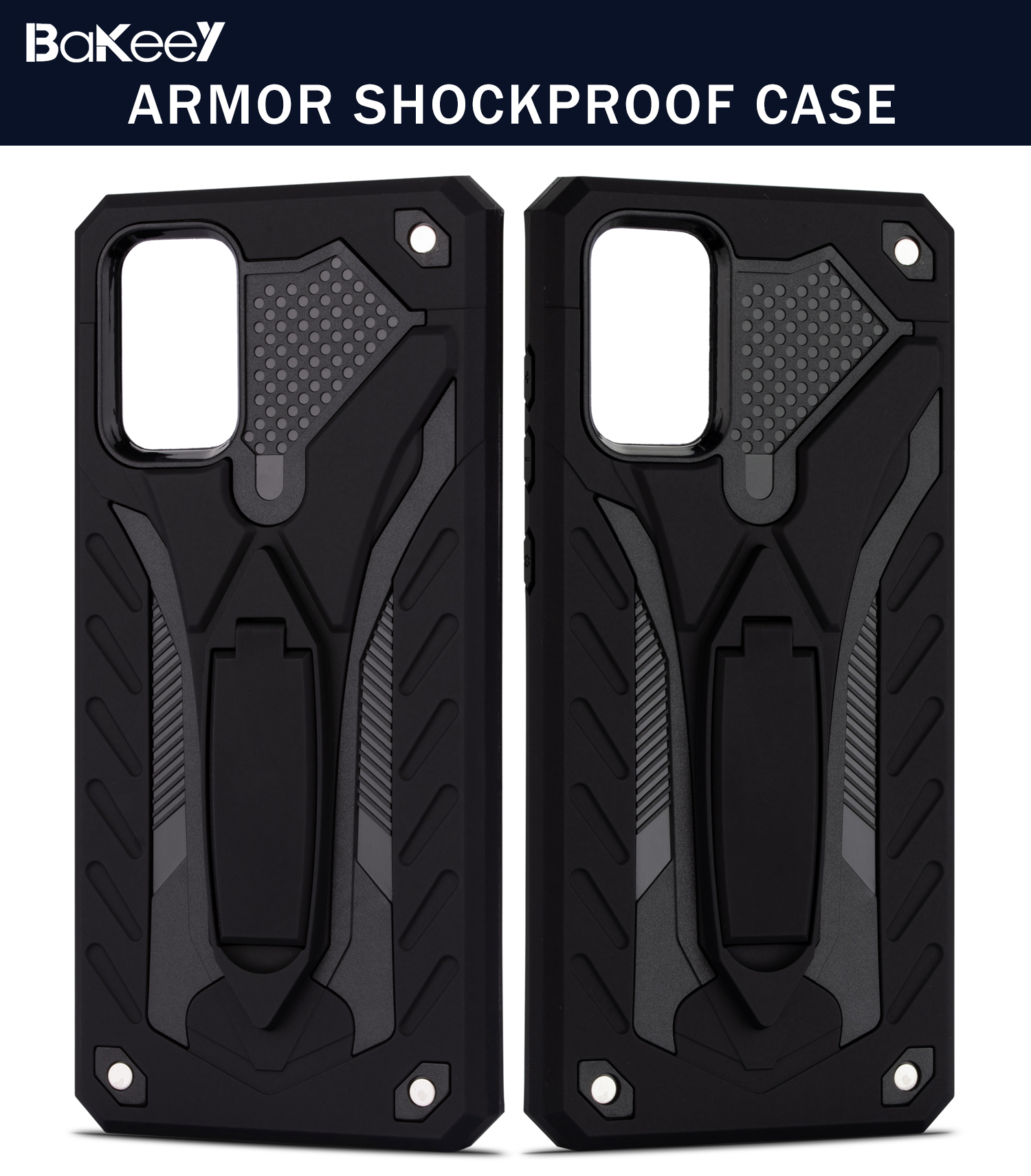 Bakeey-Armor-Shockproof-Anti-Fingerprint-with-Ring-Bracket-Stand-PC--TPU-Protective-Case-for-Samsung-1725963-1