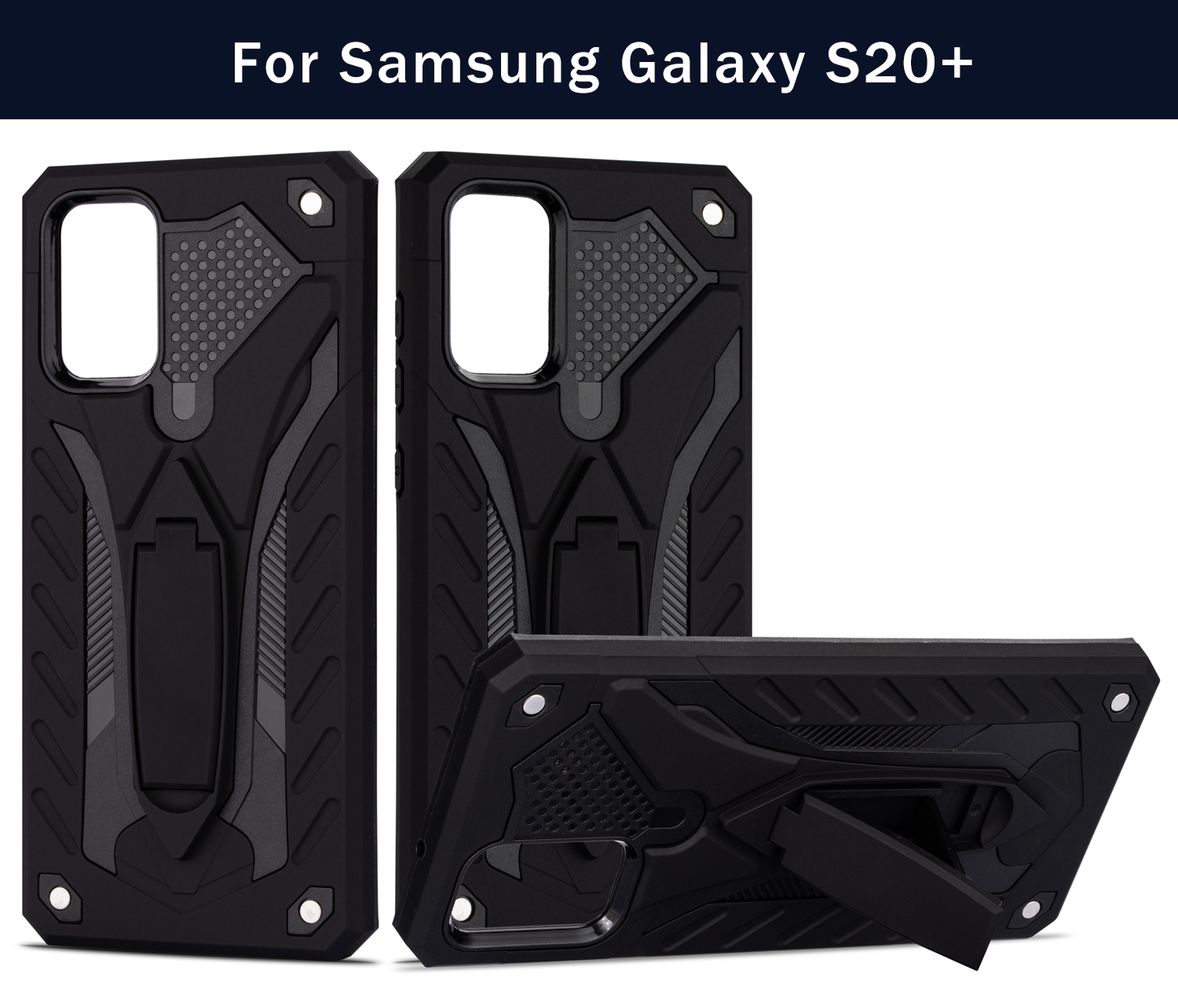 Bakeey-Armor-Shockproof-Anti-Fingerprint-with-Ring-Bracket-Stand-PC--TPU-Protective-Case-for-Samsung-1726005-2