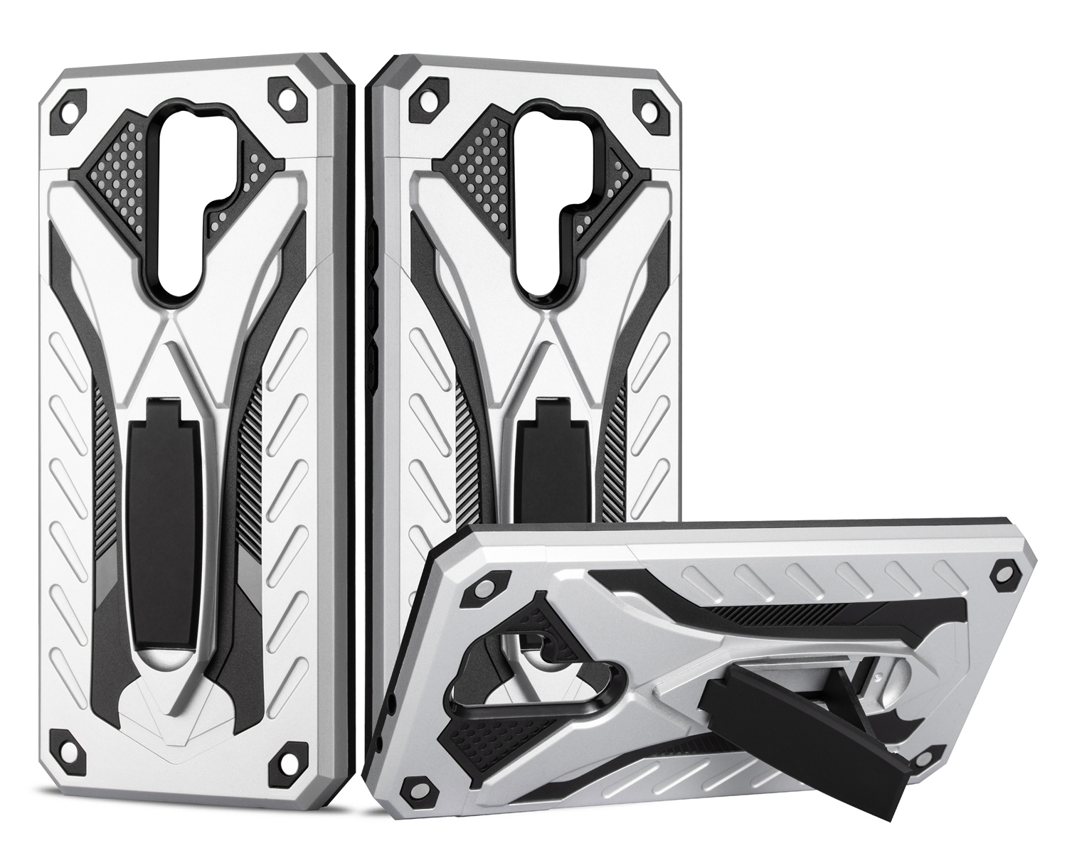 Bakeey-Armor-Shockproof-Anti-Fingerprint-with-Ring-Bracket-Stand-PC--TPU-Protective-Case-for-Xiaomi--1726464-5