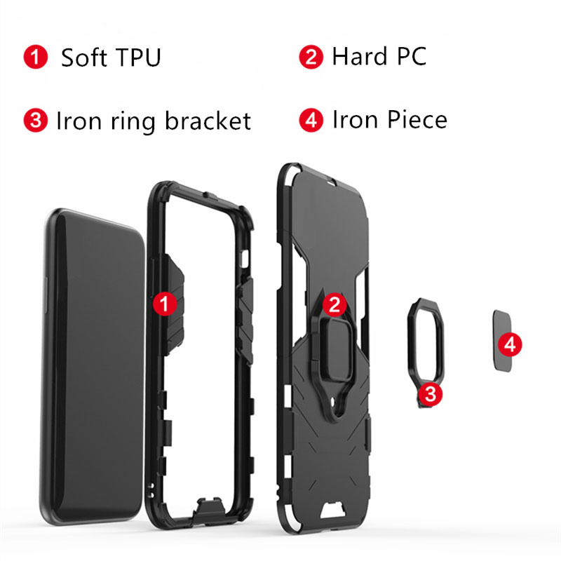 Bakeey-Armor-Shockproof-Magnetic-with-360-Rotation-Finger-Ring-Holder-Stand-PC-Protective-Case-for-P-1753644-3