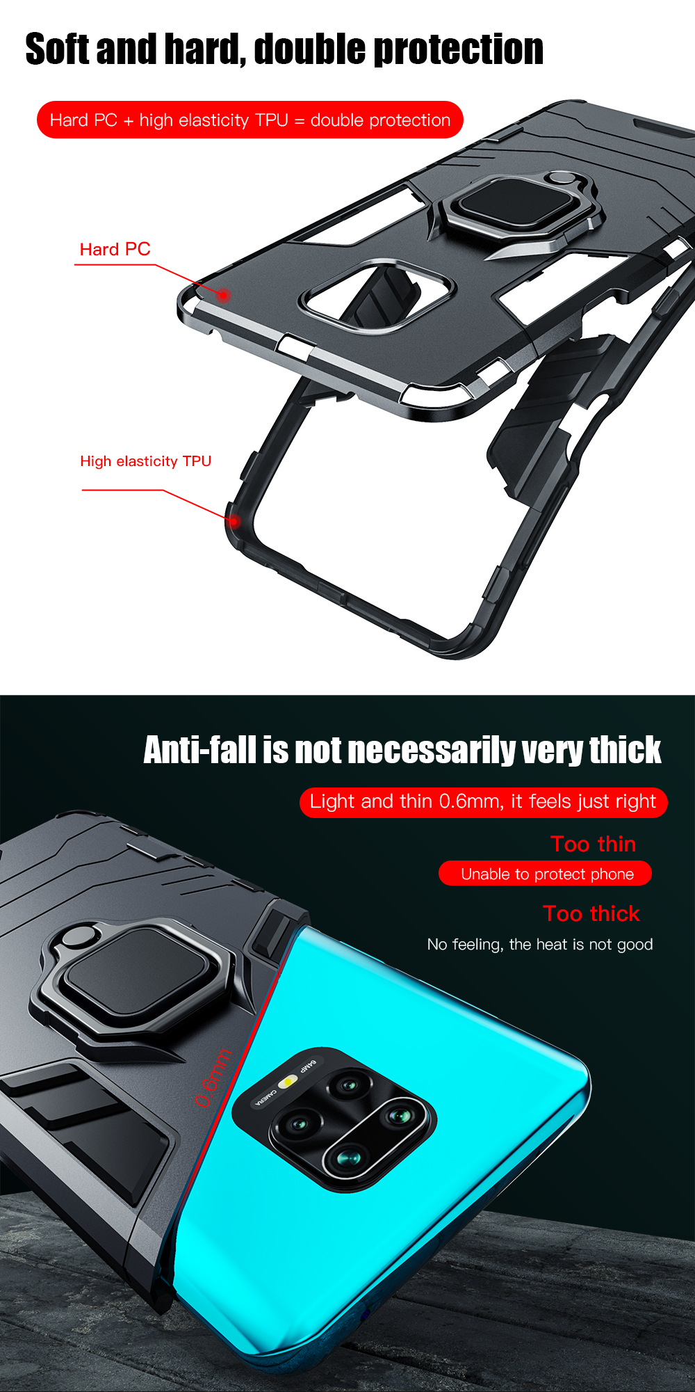 Bakeey-Armor-Shockproof-Magnetic-with-360-Rotation-Finger-Ring-Holder-Stand-PC-Protective-Case-for-X-1676857-5