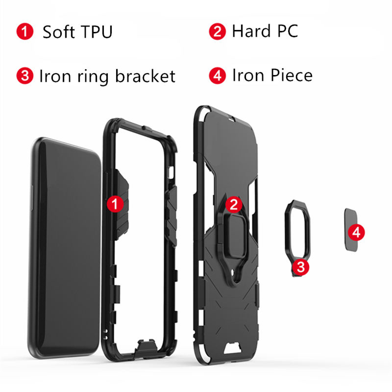 Bakeey-Armor-Shockproof-Magnetic-with-360-Rotation-Finger-Ring-Holder-Stand-PC-Protective-Case-for-X-1715250-2