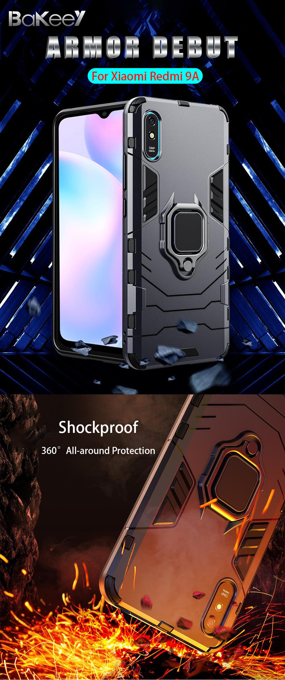 Bakeey-Armor-Shockproof-Magnetic-with-360-Rotation-Finger-Ring-Holder-Stand-PC-Protective-Case-for-X-1733973-1
