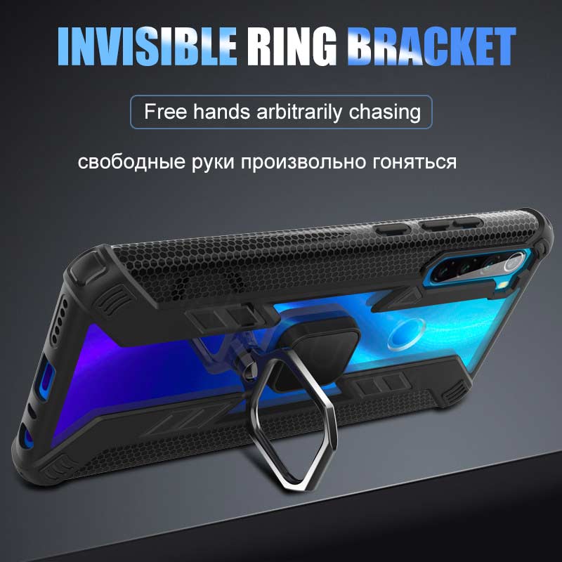 Bakeey-Armor-Shockproof-Ring-Holder-Hard-PC-Protective-Case-For-Xiaomi-Redmi-Note-8-Non-original-1600823-4