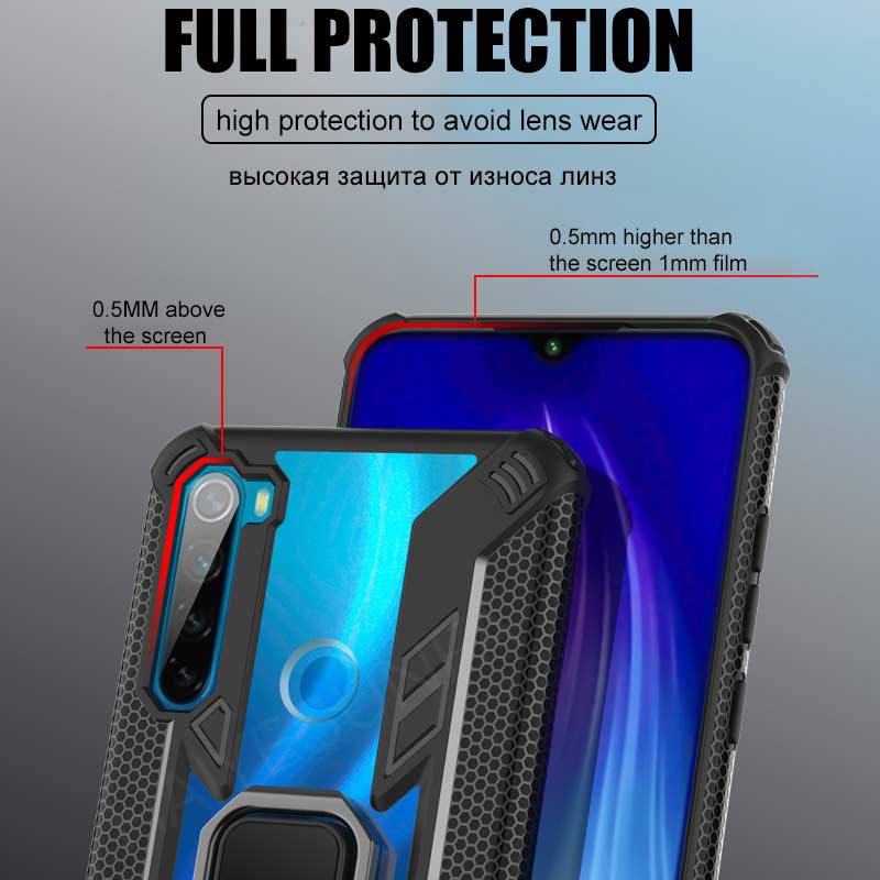 Bakeey-Armor-Shockproof-Ring-Holder-Hard-PC-Protective-Case-For-Xiaomi-Redmi-Note-8-Non-original-1600823-5