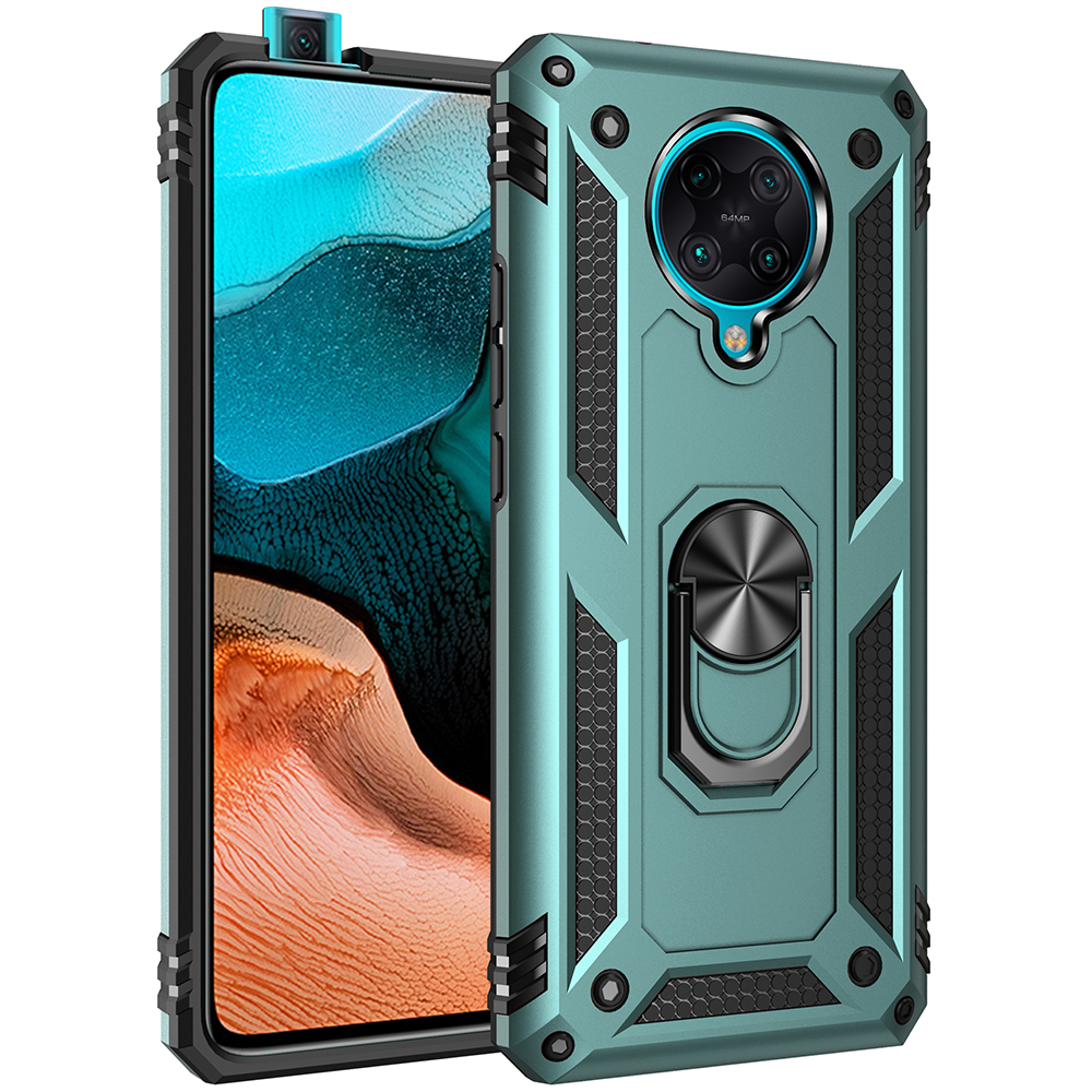 Bakeey-Armor-with-360deg-Degree-Rotatable-Magnetic-Ring-Holder-Shockproof-PC-Protective-Case-for-Poc-1721910-12