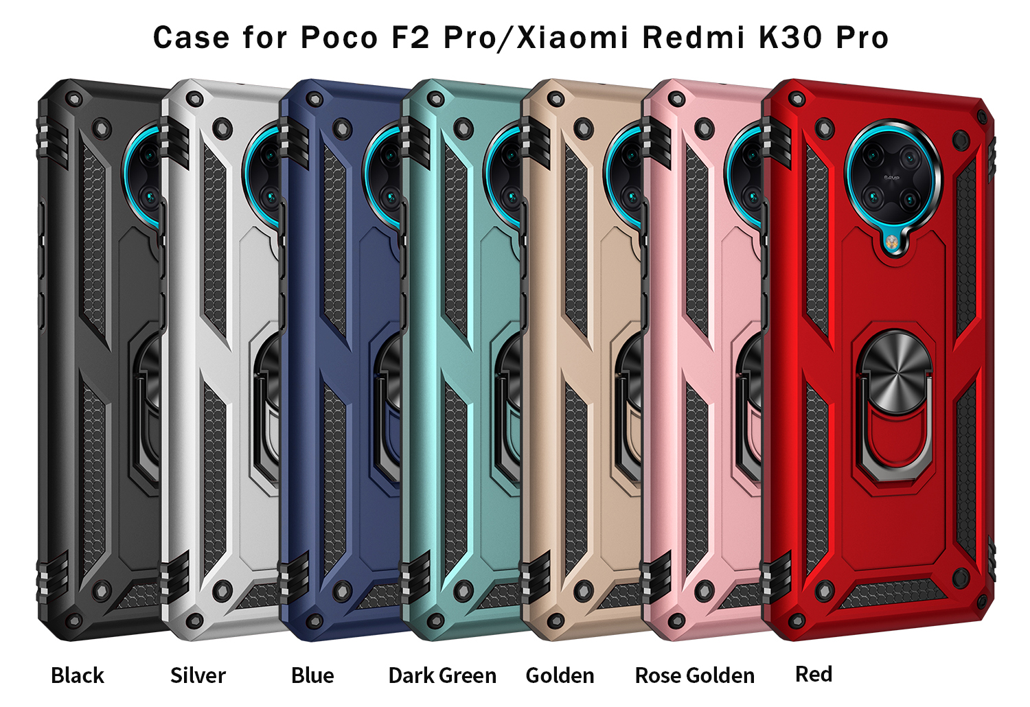Bakeey-Armor-with-360deg-Degree-Rotatable-Magnetic-Ring-Holder-Shockproof-PC-Protective-Case-for-Poc-1721910-7