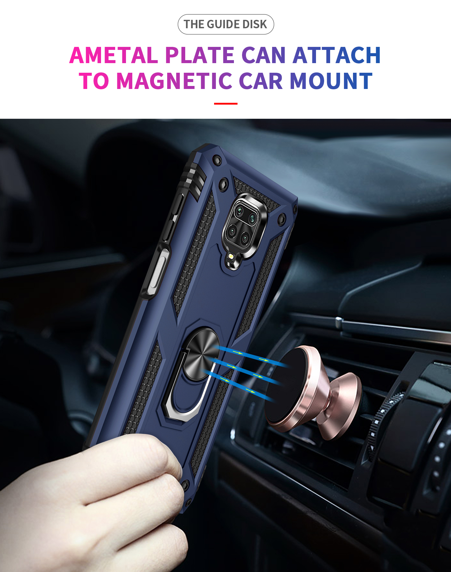 Bakeey-Armor-with-360deg-Degree-Rotatable-Magnetic-Ring-Holder-Shockproof-PC-Protective-Case-for-Xia-1721943-3