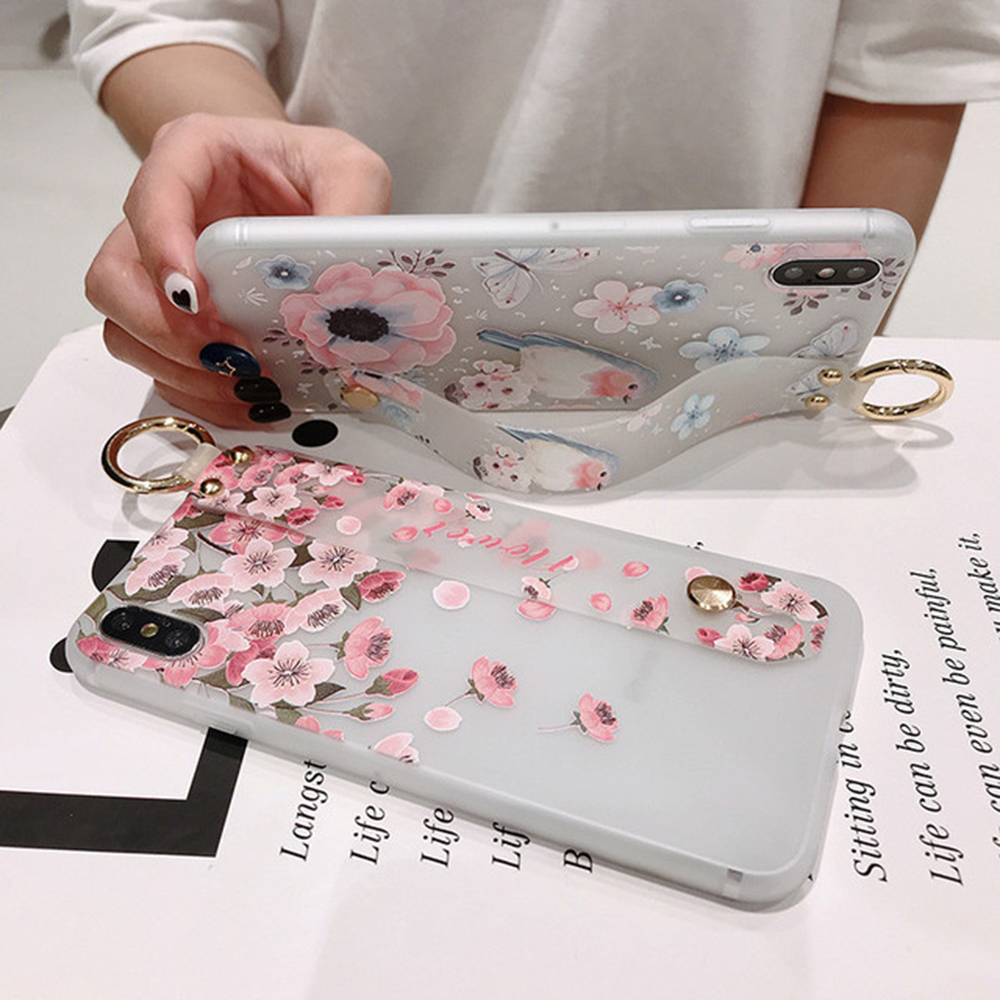 Bakeey-Blossom-Embossed-Soft-Silicone-Protective-Case-with-Wristband-Holder-for-iPhone-XS-MAX-XR-X-f-1547729-8