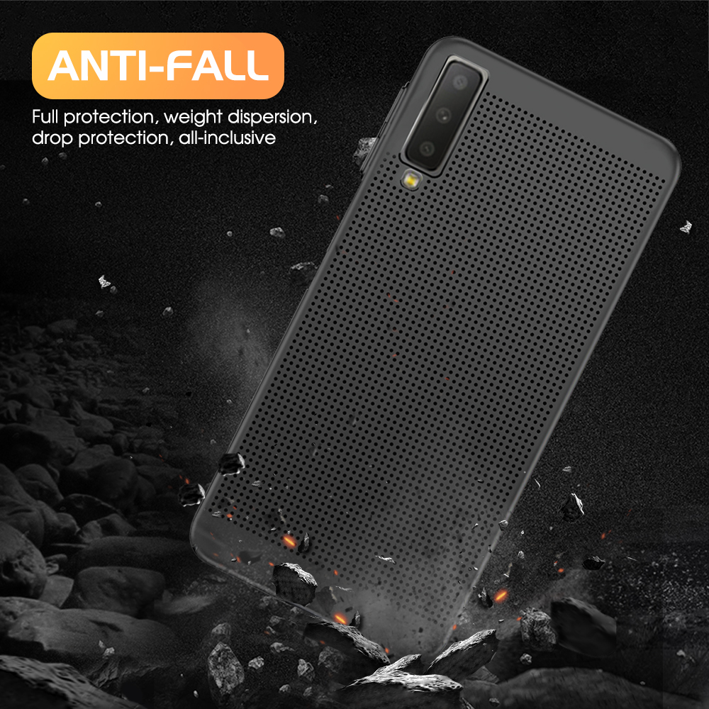 Bakeey-Breathable-Anti-Fingerprint-Hard-PC-Protective-Case-For-Samsung-Galaxy-A7-2018-1471863-3