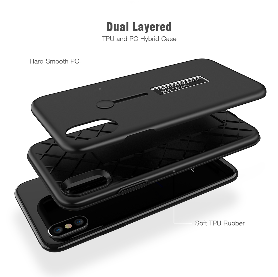 Bakeey-Built-in-Adjustable-Kickstand-Strap-Grip-Case-For-iPhone-X-1173649-3