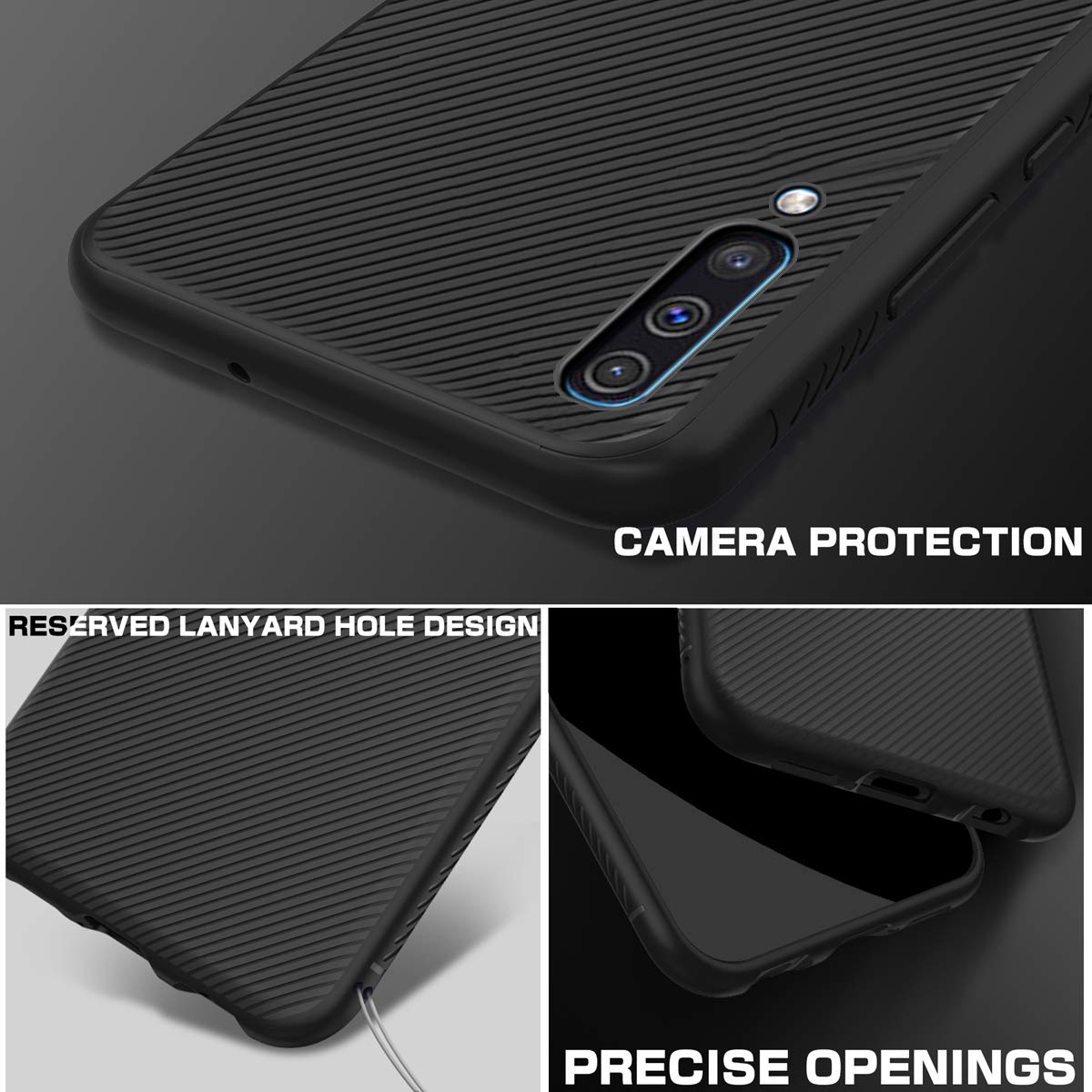 Bakeey-Carbon-Fiber-Protective-Case-For-Samsung-Galaxy-A50-2019-Shockproof-Soft-TPU-Back-Cover-1455285-3