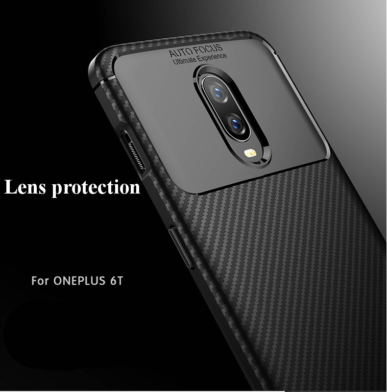 Bakeey-Carbon-Fiber-Shockproof-Soft-TPU-Protective-Case-For-Oneplus-6T--OnePlus-7-1385748-4