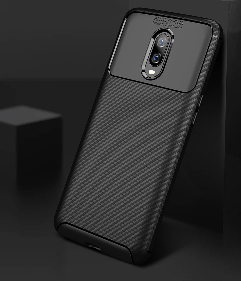 Bakeey-Carbon-Fiber-Shockproof-Soft-TPU-Protective-Case-For-Oneplus-6T--OnePlus-7-1385748-6