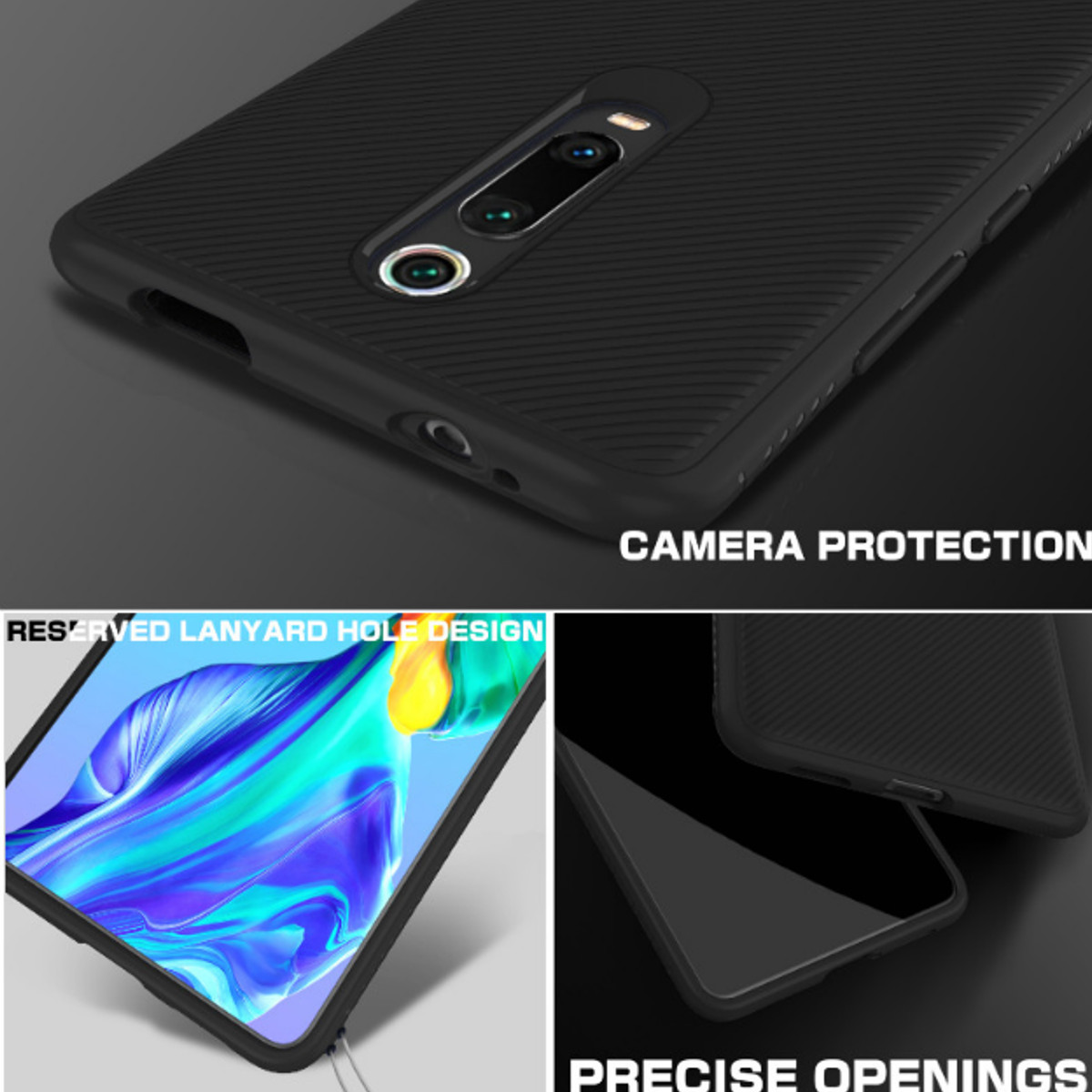 Bakeey-Carbon-Fiber-Texture-Shockproof-Soft-TPU-Protective-Case-for-Xiaomi-Mi-9T--Xiaomi-Mi9T-Pro--X-1559484-3