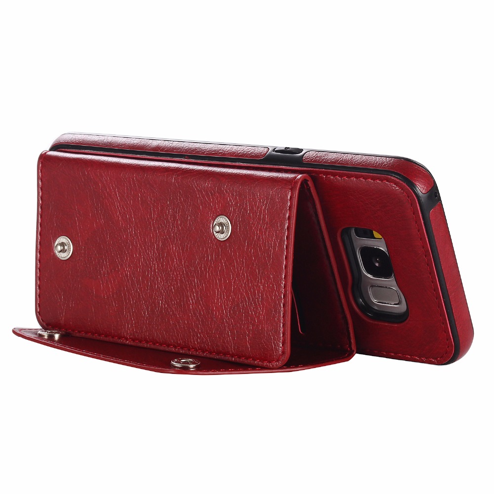 Bakeey-Classic-PU-Leather-Wallet-Card-Slots-Bracket-Protective-Case-for-Samsung-Galaxy-S8-1286285-4