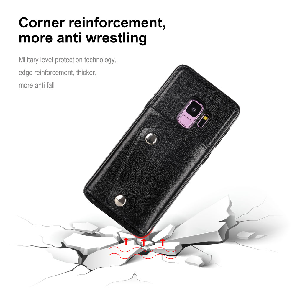 Bakeey-Classic-PU-Leather-Wallet-Card-Slots-Bracket-Protective-Case-for-Samsung-Galaxy-S9-1286867-5