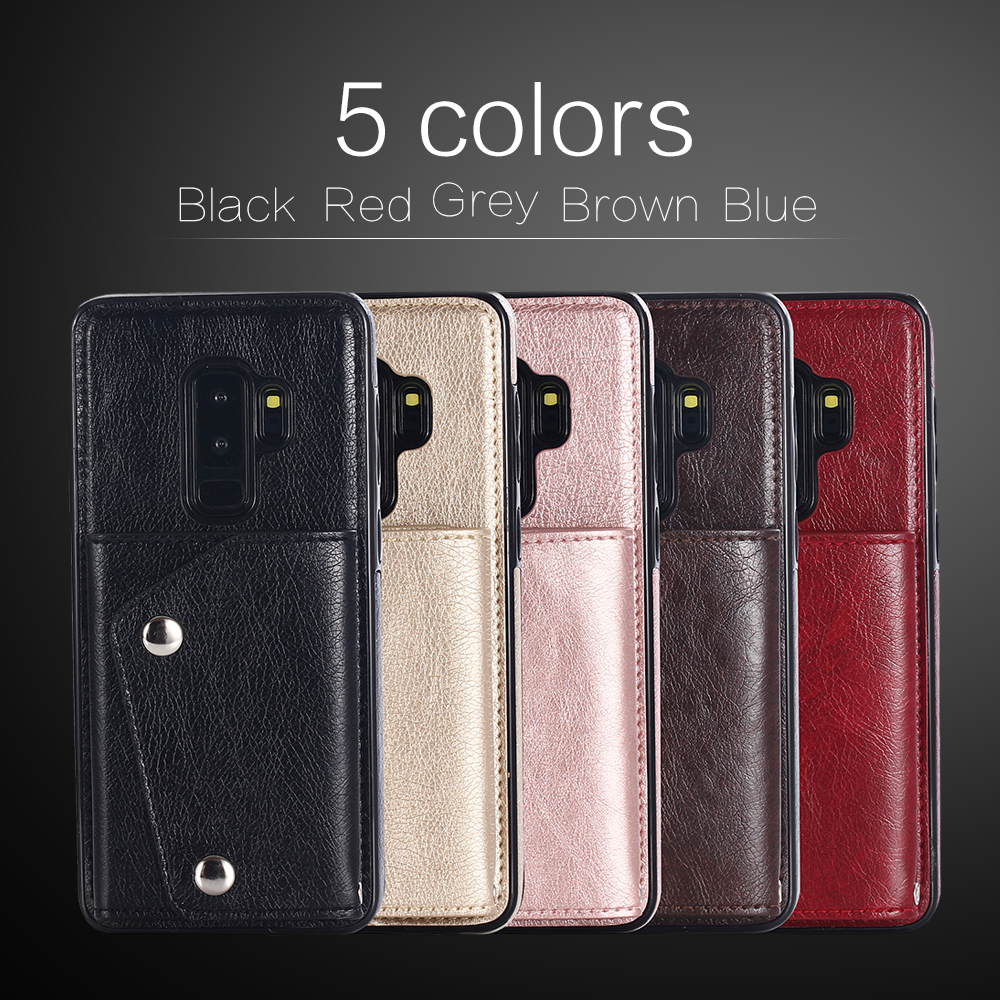 Bakeey-Classic-PU-Leather-Wallet-Card-Slots-Bracket-Protective-Case-for-Samsung-Galaxy-S9-Plus-1286863-1