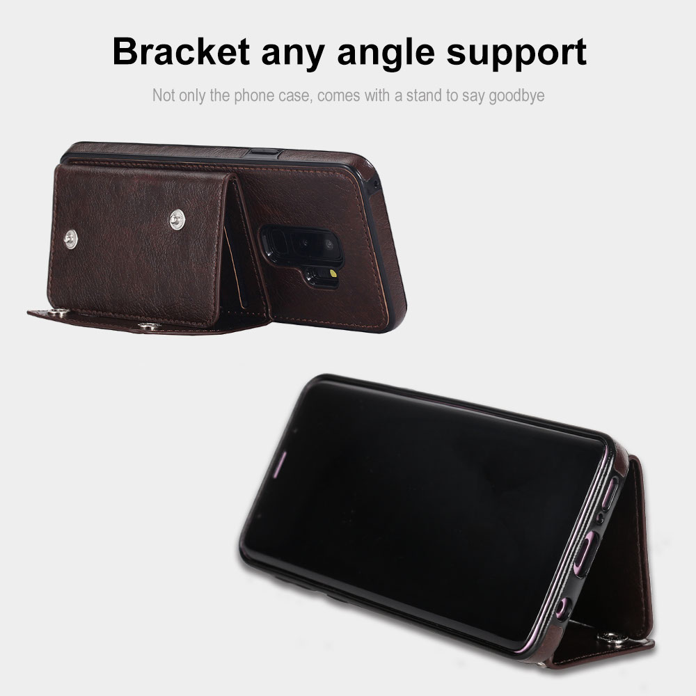 Bakeey-Classic-PU-Leather-Wallet-Card-Slots-Bracket-Protective-Case-for-Samsung-Galaxy-S9-Plus-1286863-3