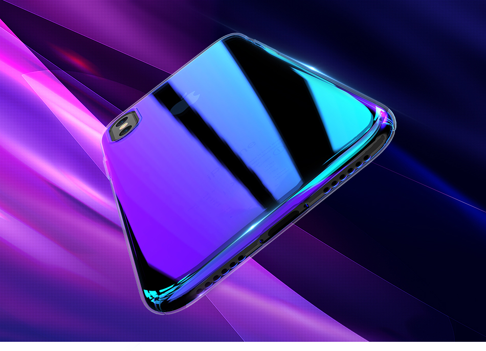 Bakeey-Clear-Gradient-Color-Hard-PC-Case-For-iPhone-X-1219971-1