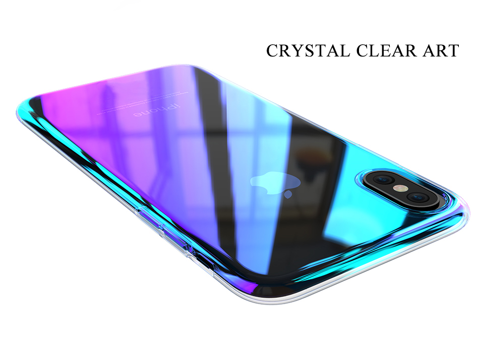 Bakeey-Clear-Gradient-Color-Hard-PC-Case-For-iPhone-X-1219971-2