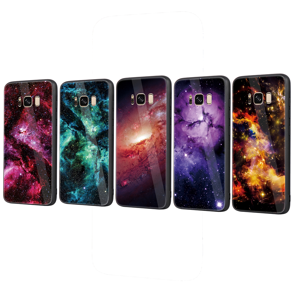 Bakeey-Colorful-Tempered-Glass-Back-TPU-Frame-Case-for-Samsung-Galaxy-S8S8Plus-1260826-7