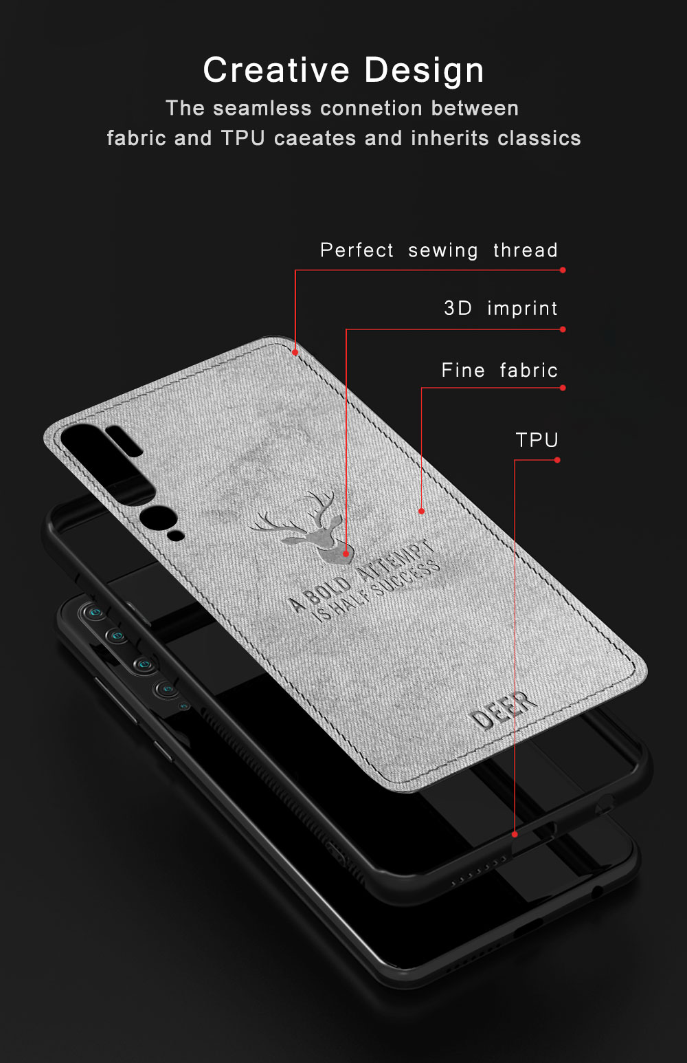 Bakeey-Deer-Luxury-Canvas-Cloth-Shockproof-Anti-fingerprint-Protective-Case-for-Xiaomi-Mi-Note-10--X-1629884-2