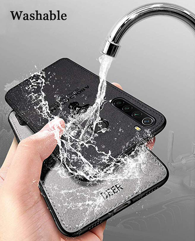 Bakeey-Deer-Luxury-Canvas-Cloth-Shockproof-Anti-fingerprint-Protective-Case-for-Xiaomi-Redmi-Note-8--1586221-3