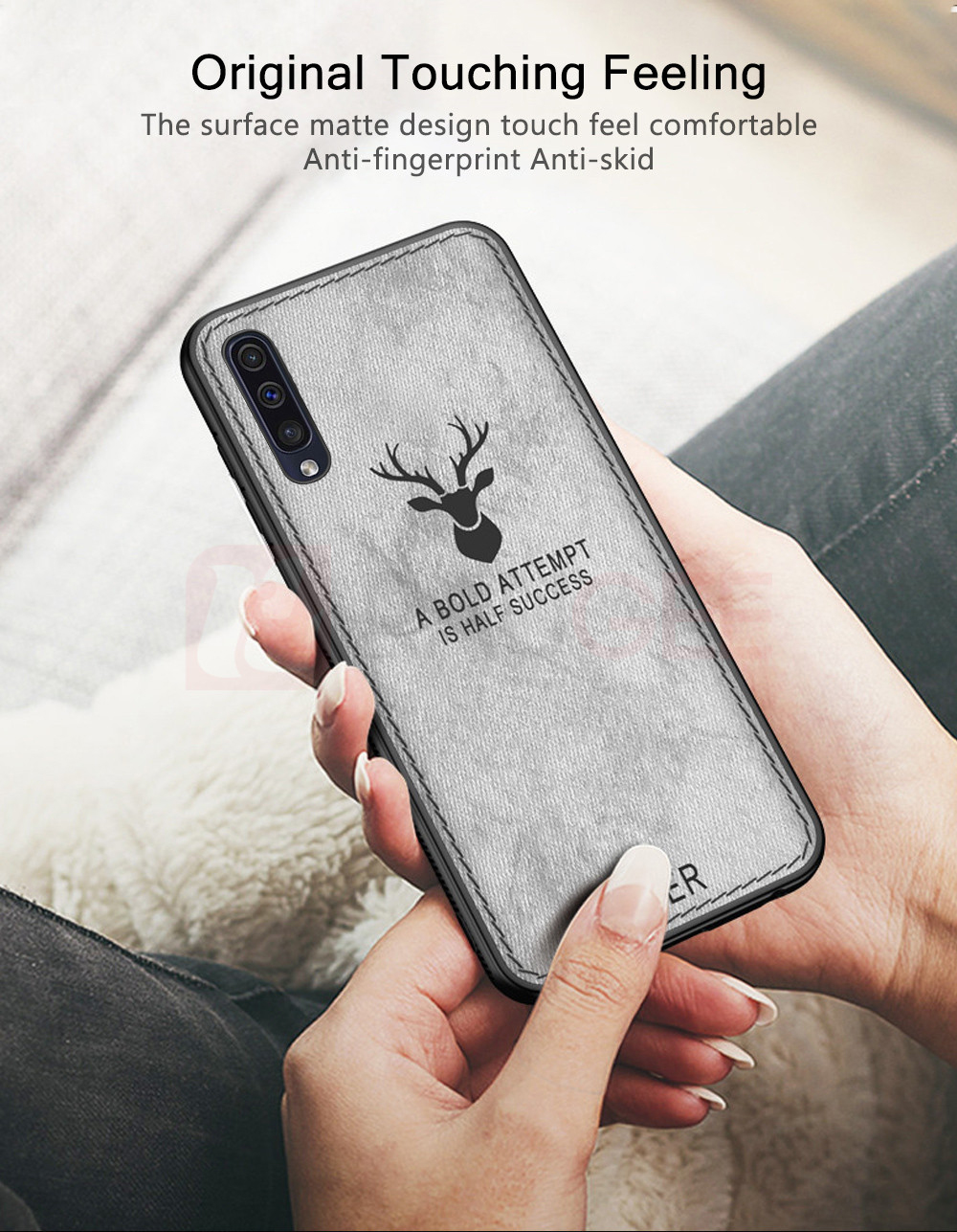 Bakeey-Fabric-Cloth-Anti-Fingerprint-Protective-Case-For-Samsung-Galaxy-A70-2019-1483987-2