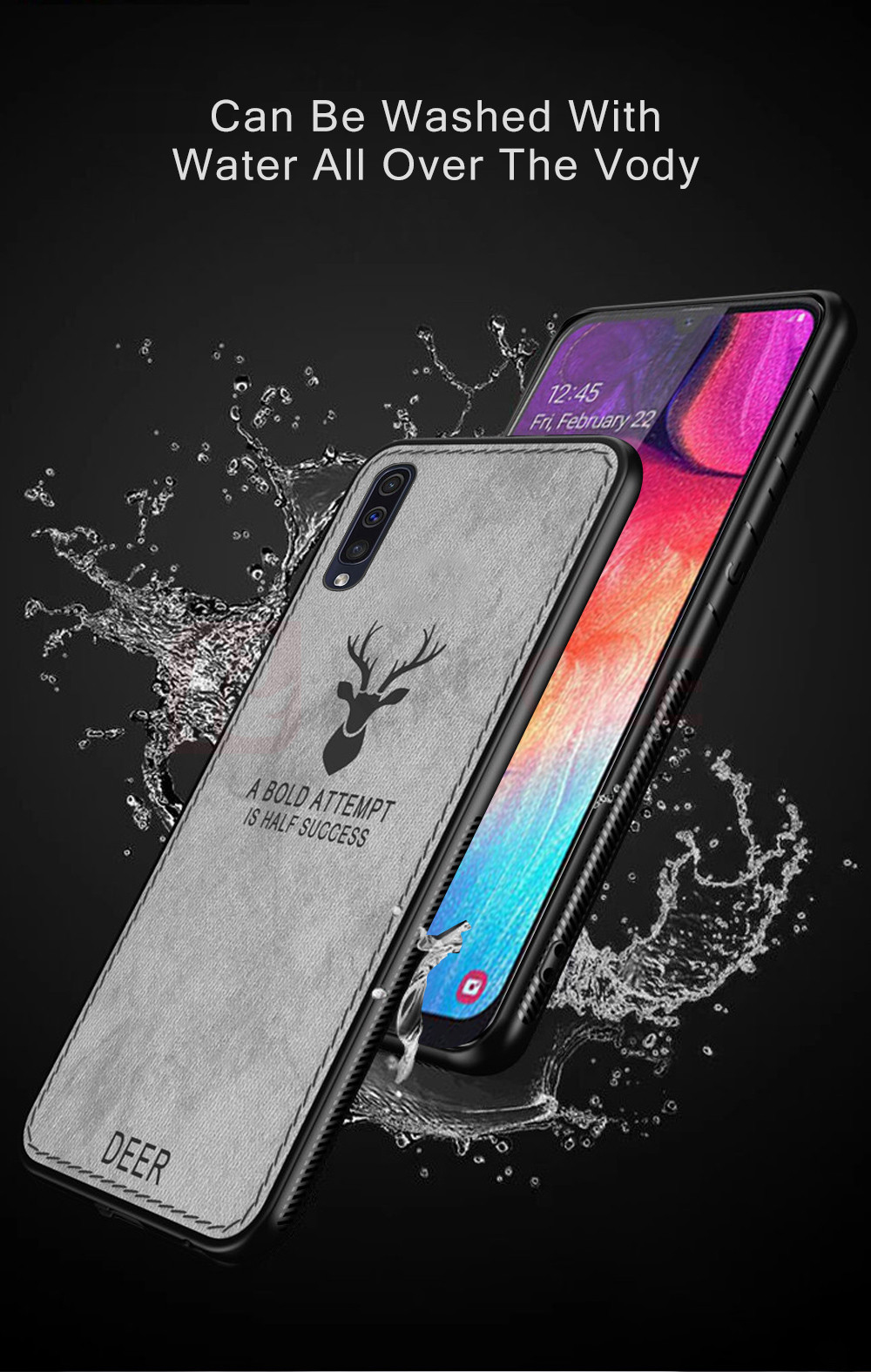 Bakeey-Fabric-Cloth-Anti-Fingerprint-Protective-Case-For-Samsung-Galaxy-A70-2019-1483987-3