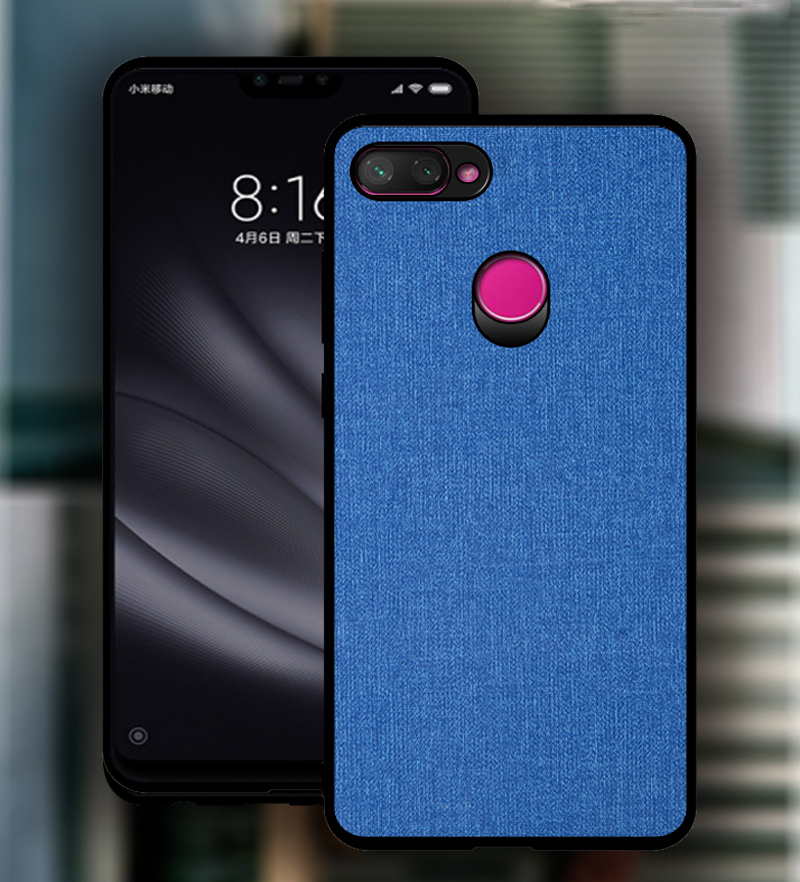 Bakeey-Fabric-PCPU-Leather-Back--Soft-TPU-Bumper-Protective-Case-for-Xiaomi-Mi-8-Lite-626-inch-Non-o-1390457-1