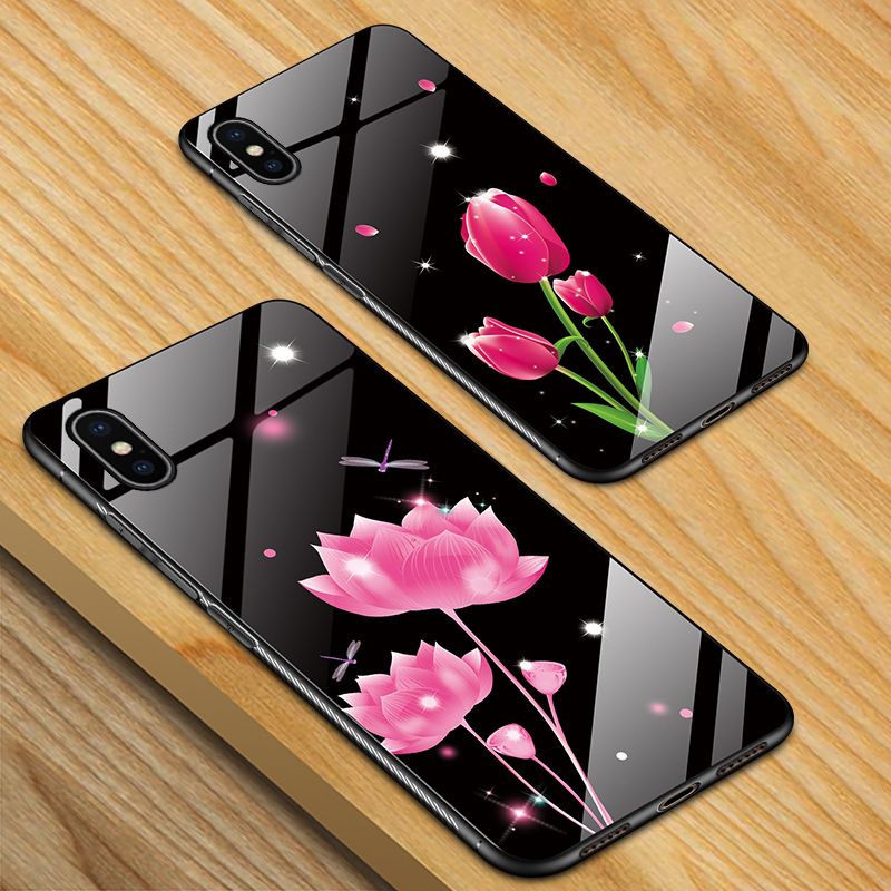 Bakeey-Fashion-Pattern-Tempered-Glass-Protective-Case-For-iPhone-XS-Max-1391542-3