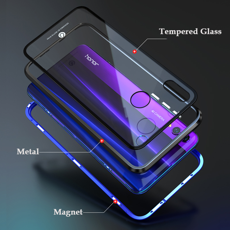 Bakeey-Flip-360deg-Magnetic-Adsorption-Metal-Tempered-Glass-Protective-Case-for-Huawei-Honor-8X-1449352-1
