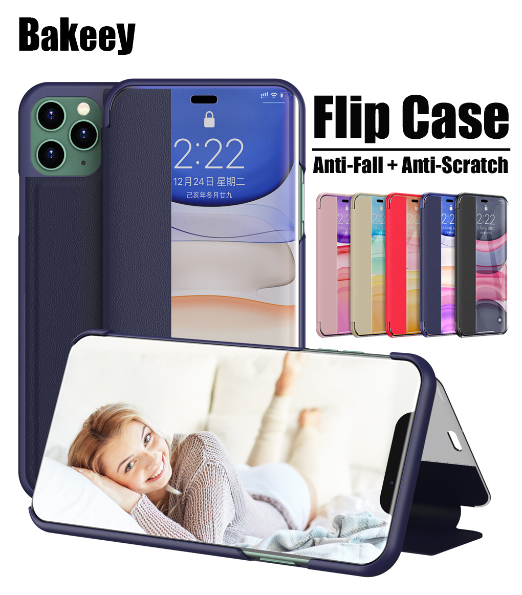Bakeey-Flip-Bumper-Window-View-with-Foldable-Stand-PU-Leather-Protective-Case-for-iPhone-XR-1630898-1