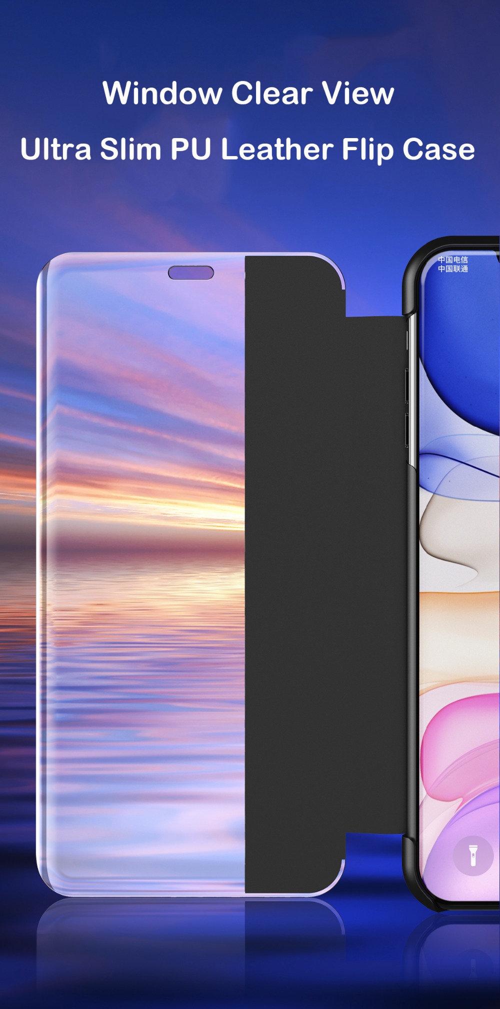 Bakeey-Flip-Bumper-Window-View-with-Foldable-Stand-PU-Leather-Protective-Case-for-iPhone-XR-1630898-3
