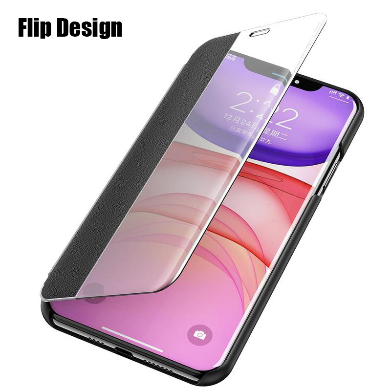 Bakeey-Flip-Bumper-Window-View-with-Foldable-Stand-PU-Leather-Protective-Case-for-iPhone-XR-1630898-5