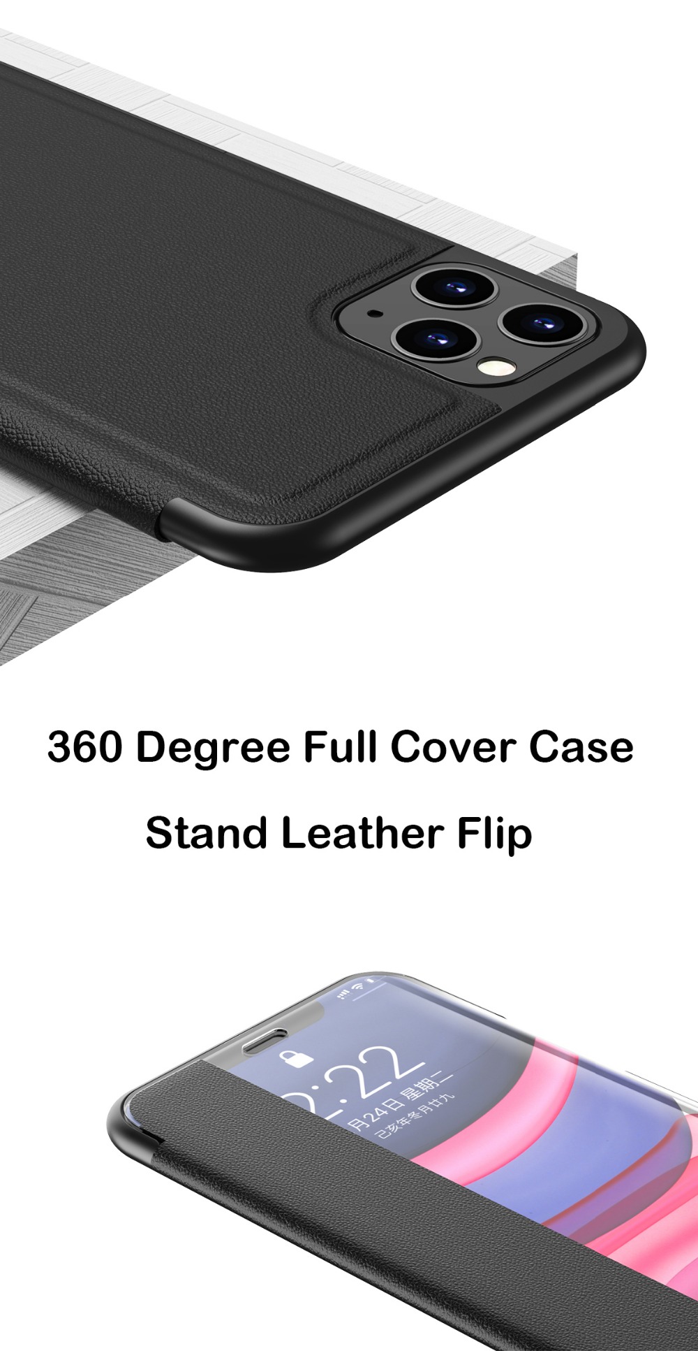 Bakeey-Flip-Bumper-Window-View-with-Foldable-Stand-PU-Leather-Protective-Case-for-iPhone-XR-1630898-7