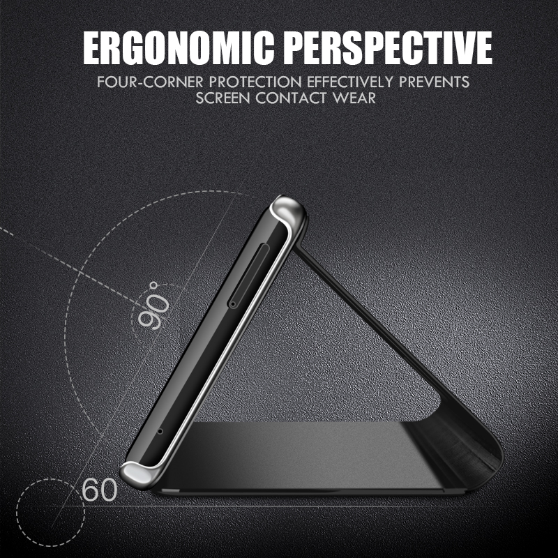 Bakeey-Flip-Mirror-Window-Shockproof-Full-Cover-Protective-Case--HD-Clear-9H-Anti-Explosion-Tempered-1734342-4