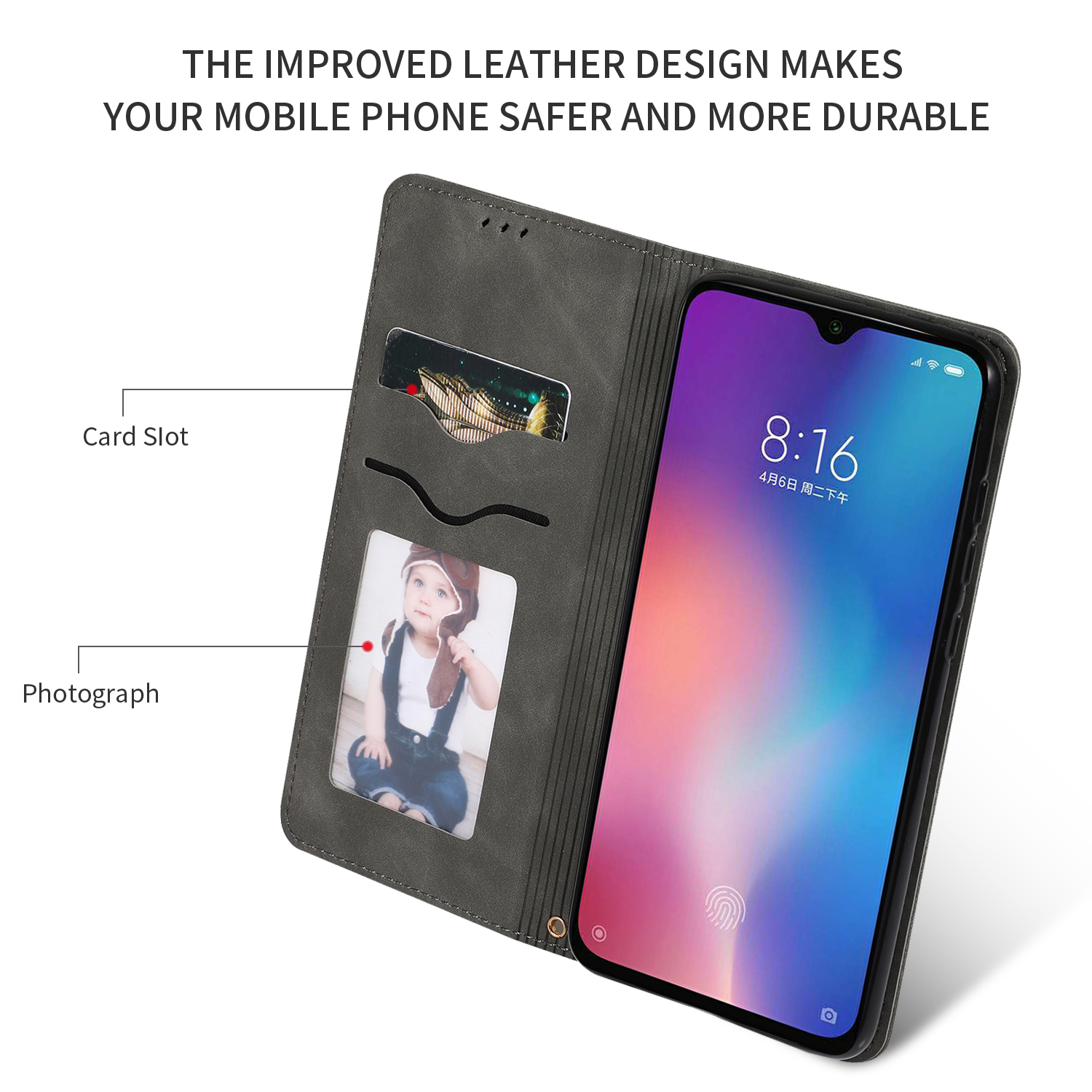 Bakeey-Flip-Shockproof-Card-Slot-With-Magnetic-PU-Leather-Full-Body-Protective-Case-For-Xiaomi-Mi-9--1507086-1