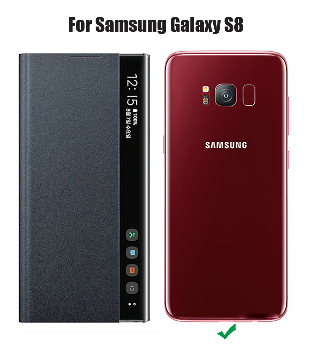 Bakeey-Foldable-Flip-Smart-Sleep-Window-View-Stand-PU-Leather-Protective-Case-for-Samsung-Galaxy-S8-1620284-1