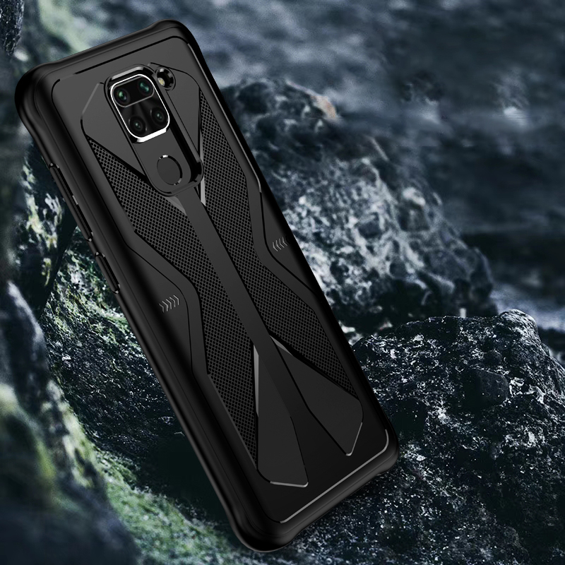 Bakeey-For-Xiaomi-Redmi-Note-9-Case-Armor-Shockproof-Anti-fingerprint-Anti-sweat-TPU-Soft-Protective-1689748-3