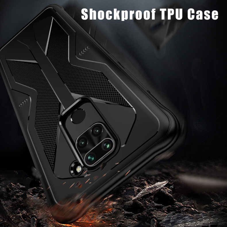 Bakeey-For-Xiaomi-Redmi-Note-9-Case-Armor-Shockproof-Anti-fingerprint-Anti-sweat-TPU-Soft-Protective-1689748-5