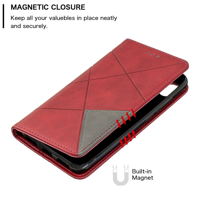 Bakeey-Geometric-business-Magnetic-Buckle-Holster-Flip-Stand-Protective-Case-For-Xiaomi-Redmi-Note-8-1629577-3