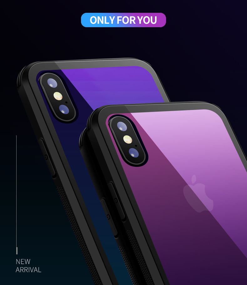 Bakeey-Gradient-Color-Scratch-Resistant-Tempered-Glass-Protective-Case-For-iPhone-X88-Plus77-Plus6s6-1336218-3
