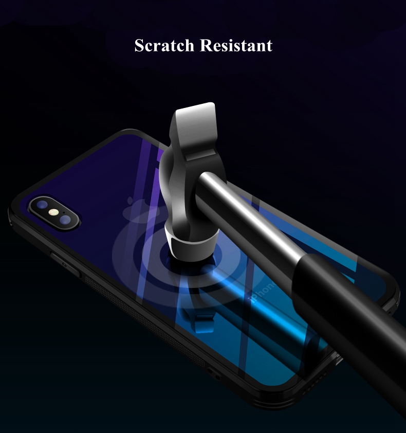 Bakeey-Gradient-Color-Scratch-Resistant-Tempered-Glass-Protective-Case-For-iPhone-X88-Plus77-Plus6s6-1336218-5