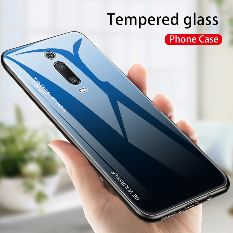Bakeey-Gradient-Color-Tempered-Glass--Soft-TPU-Back-Cover-Protective-Case-for-Xiaomi-Mi-9T--Xiaomi-M-1526926-1