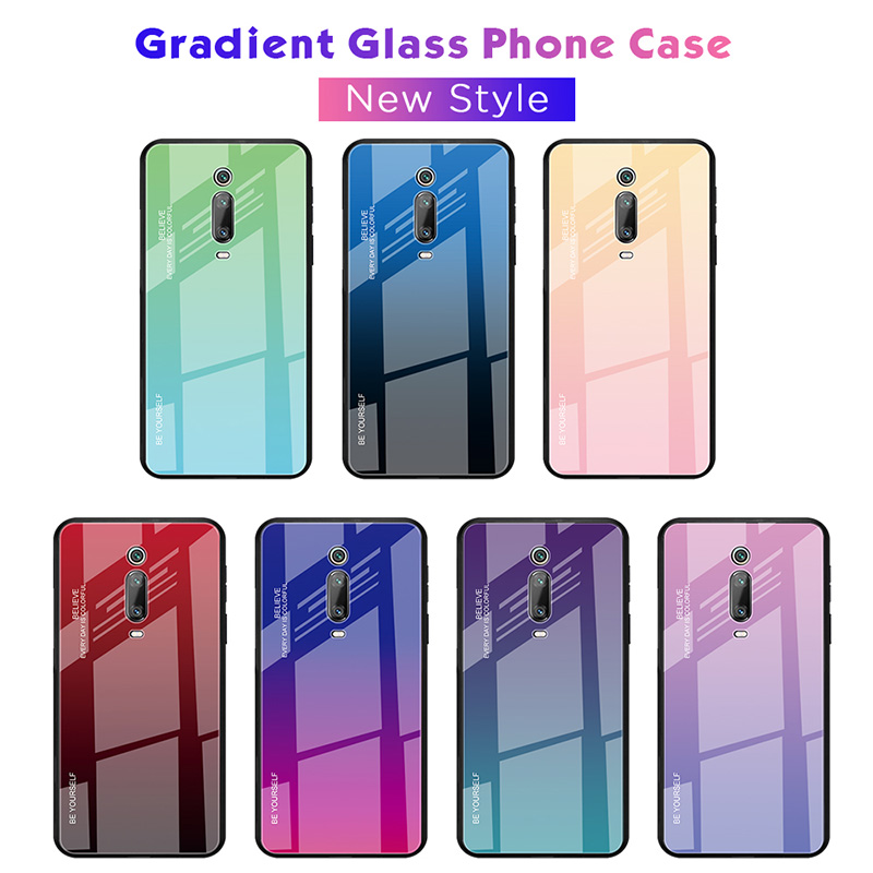 Bakeey-Gradient-Color-Tempered-Glass--Soft-TPU-Back-Cover-Protective-Case-for-Xiaomi-Mi-9T--Xiaomi-M-1526926-5
