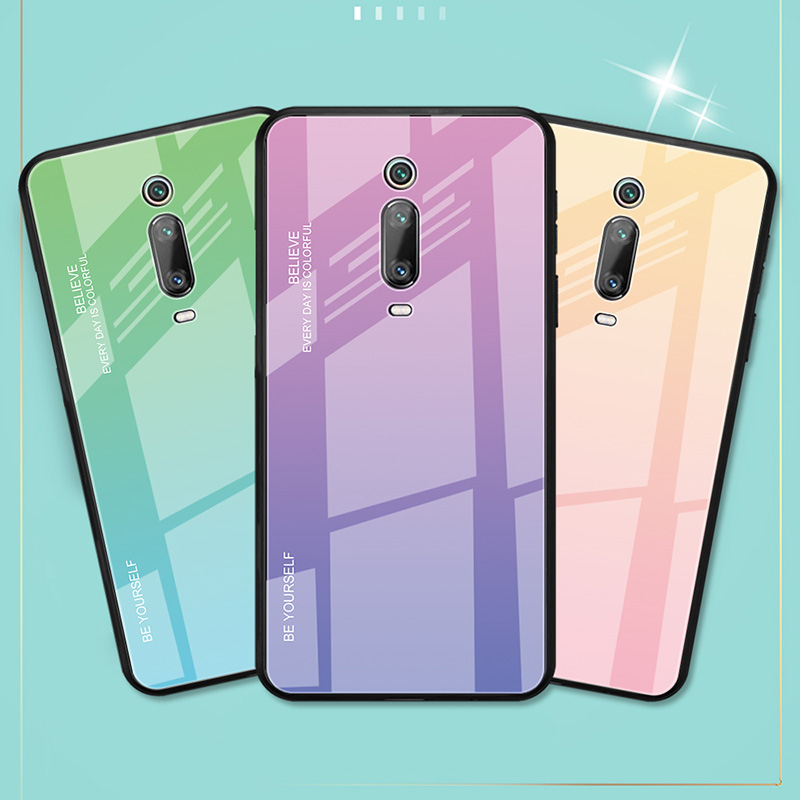 Bakeey-Gradient-Color-Tempered-Glass--Soft-TPU-Back-Cover-Protective-Case-for-Xiaomi-Mi-9T--Xiaomi-M-1526926-6