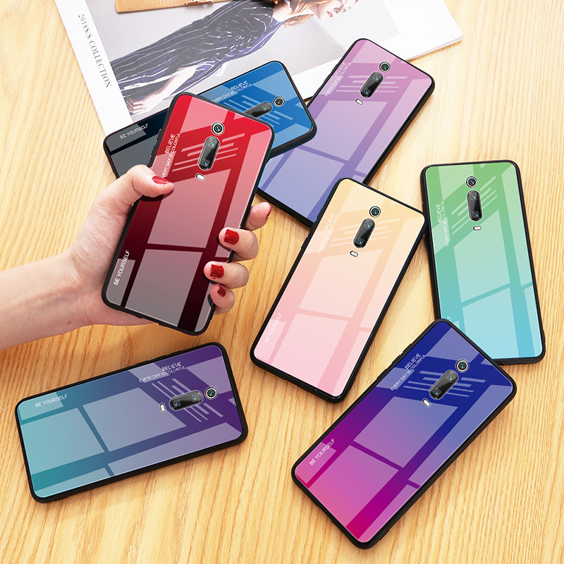 Bakeey-Gradient-Color-Tempered-Glass--Soft-TPU-Back-Cover-Protective-Case-for-Xiaomi-Mi-9T--Xiaomi-M-1526926-7